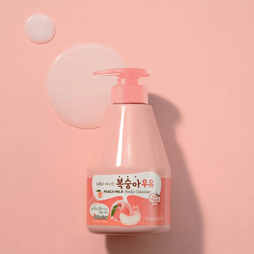 غسول جسم بحليب الخوخ كويلنارا - 560غرام | kwailnara peach milk body cleanser - Image 2