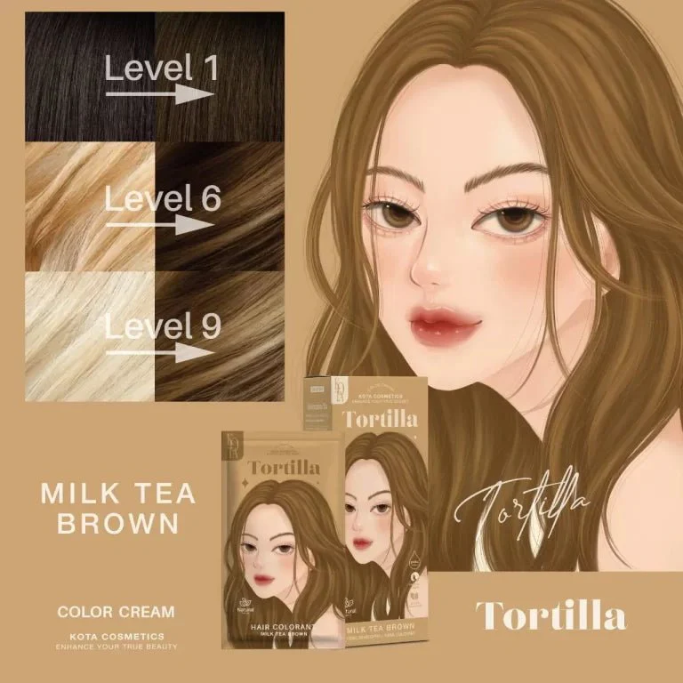 صبغة شعر لون بني شاي بالحليب كوتا | Kota TORTILLA – MILK TEA BROWN - Image 3