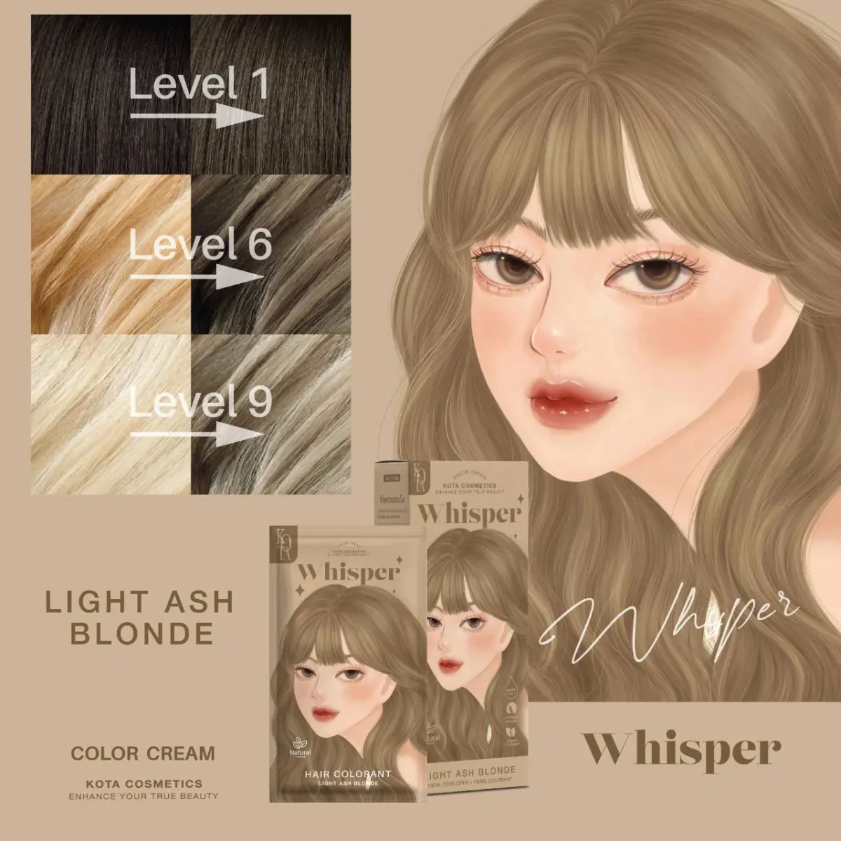 صبغة شعر لون أشقر رمادي فاتح كوتا | Kota WHISPER – LIGHT ASH BLONDE - Image 4