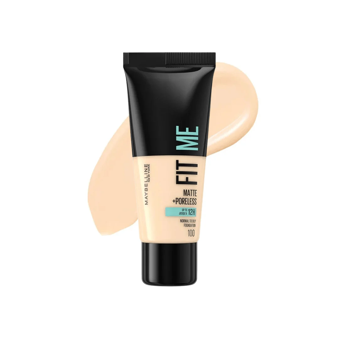فاونديشن فت مي مايبلين درجة 100 | Maybelline fit me matte + poreless normal to oily foundation 100