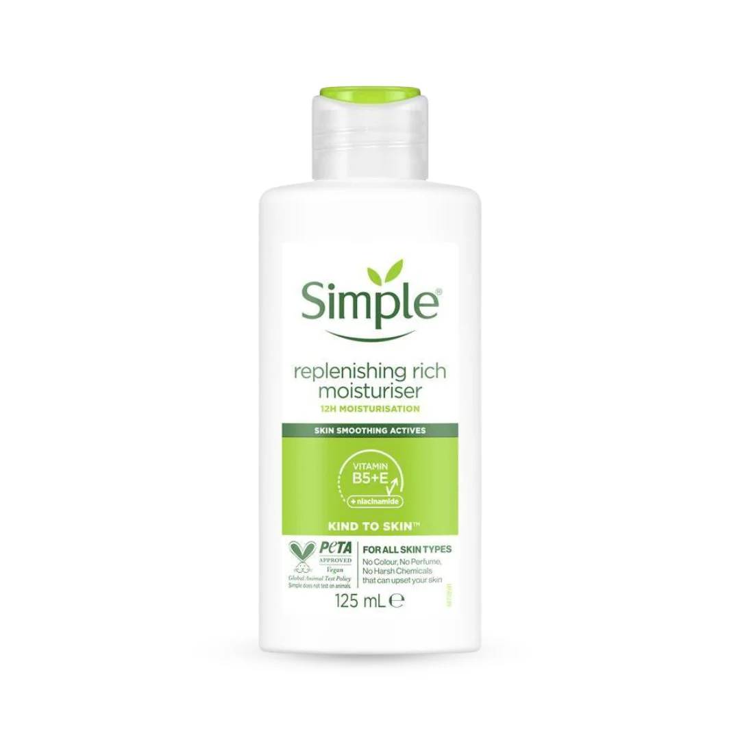 مرطب سمبل فيتامينات - 125مل | Simple Replenishing Rich Moisturizer 12h Moisturisation