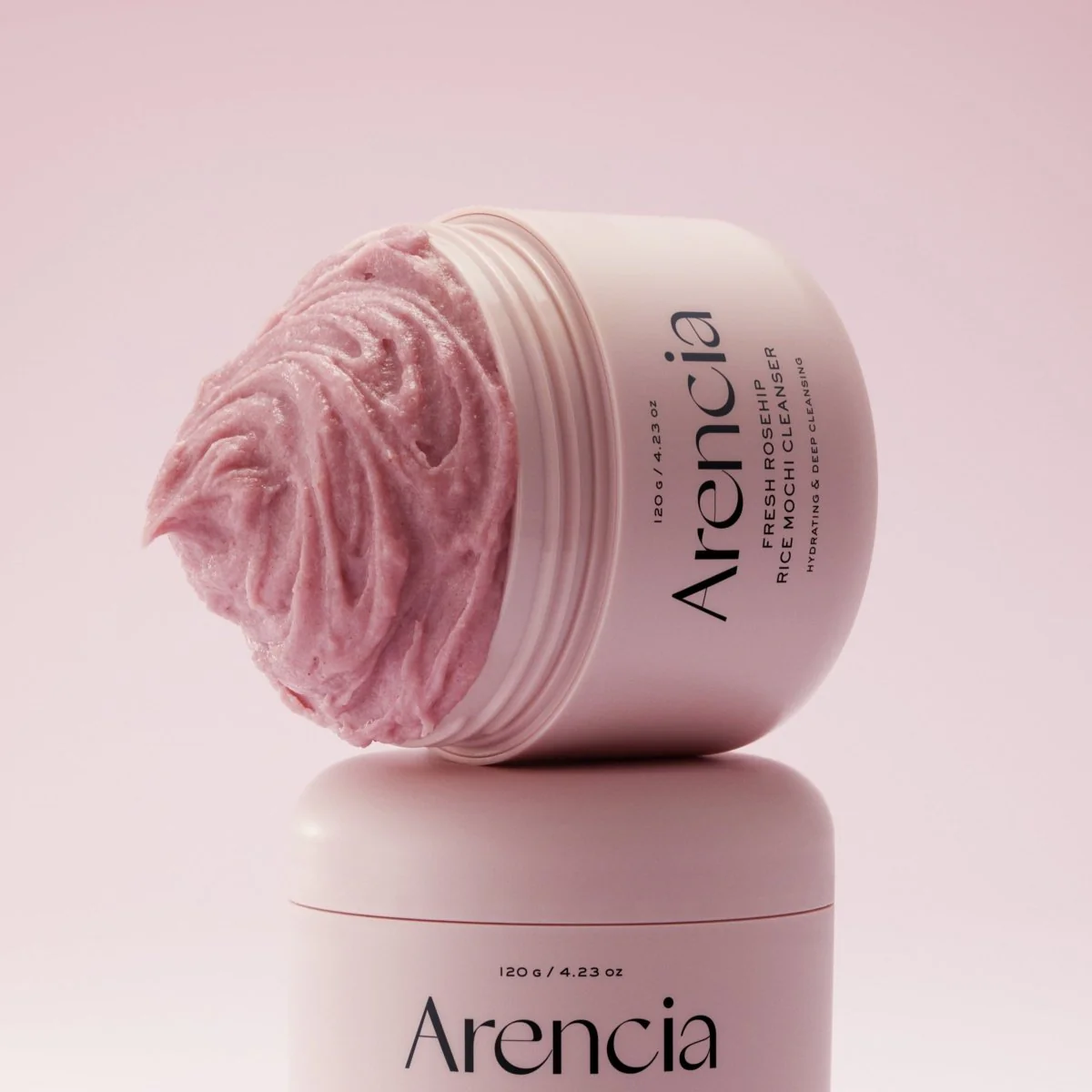 منظف موشي الوردي للوجه ارينسيا - 120غرام | Arencia fresh rosehip rice mochi cleanser - Image 2