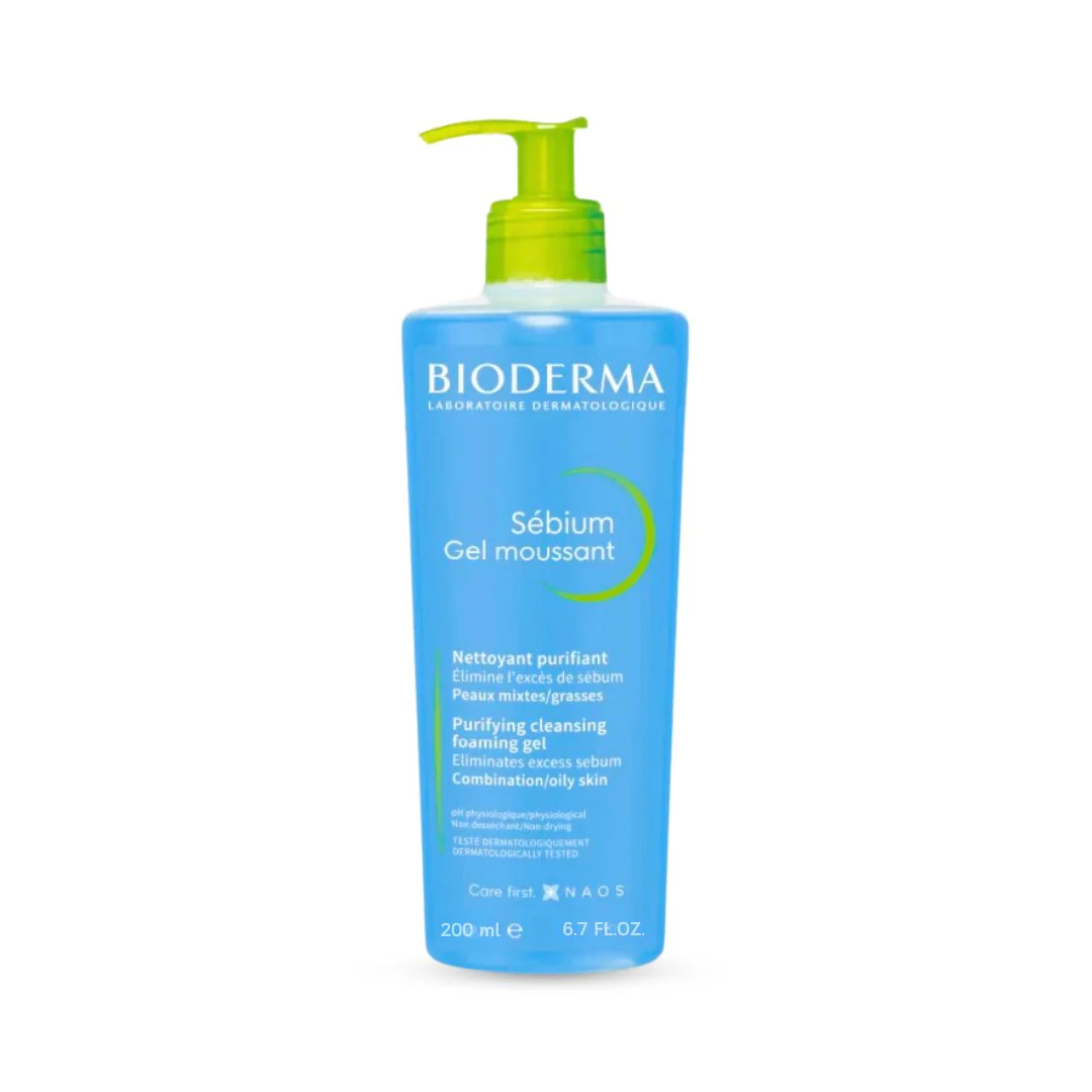 غسول بايوديرما للبشرة الدهنية والمختلطة | Bioderma Sebium Gel Moussant Nettoyant Purifiant