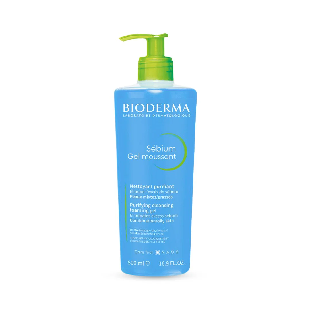 غسول بايوديرما للبشرة الدهنية والمختلطة | Bioderma Sebium Gel Moussant Nettoyant Purifiant - Image 2