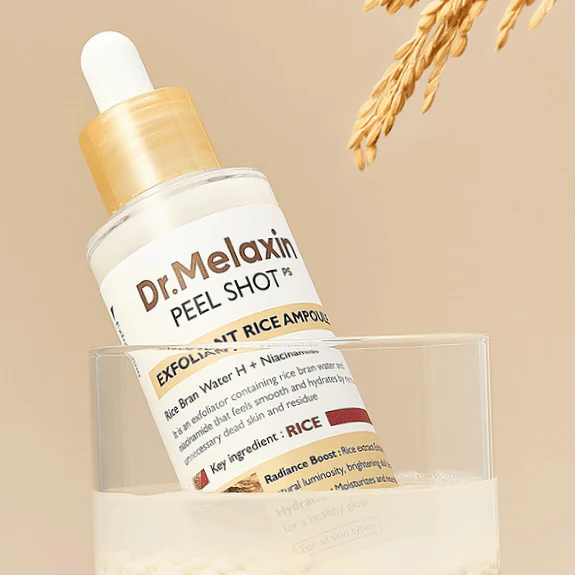 سيروم مقشر الارز الابيض دكتور ميلاكسين - 80مل | Dr.melaxin peel shot exfoliant rice ampoule - Image 3
