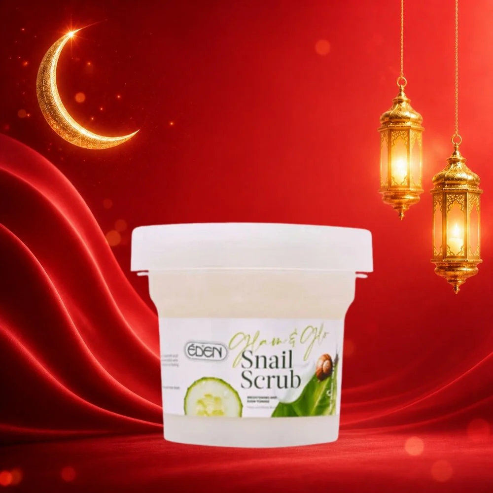 سكراب للجسم بالحلزون ايدن - 200غرام | Eden glam & glow snail body scrub
