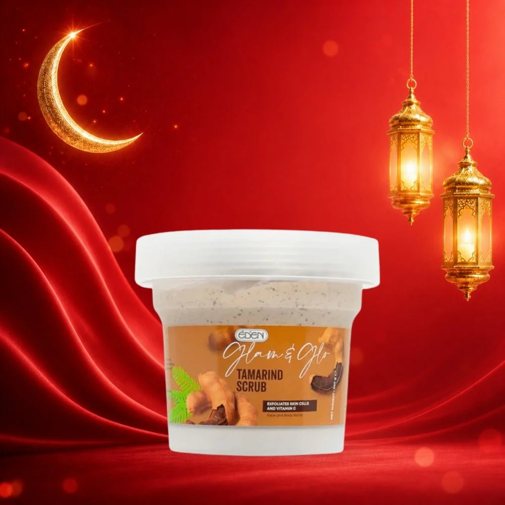 سكراب للجسم بالتمر هندي ايدن - 200غرام | Eden glam & glow tamarind body scrub