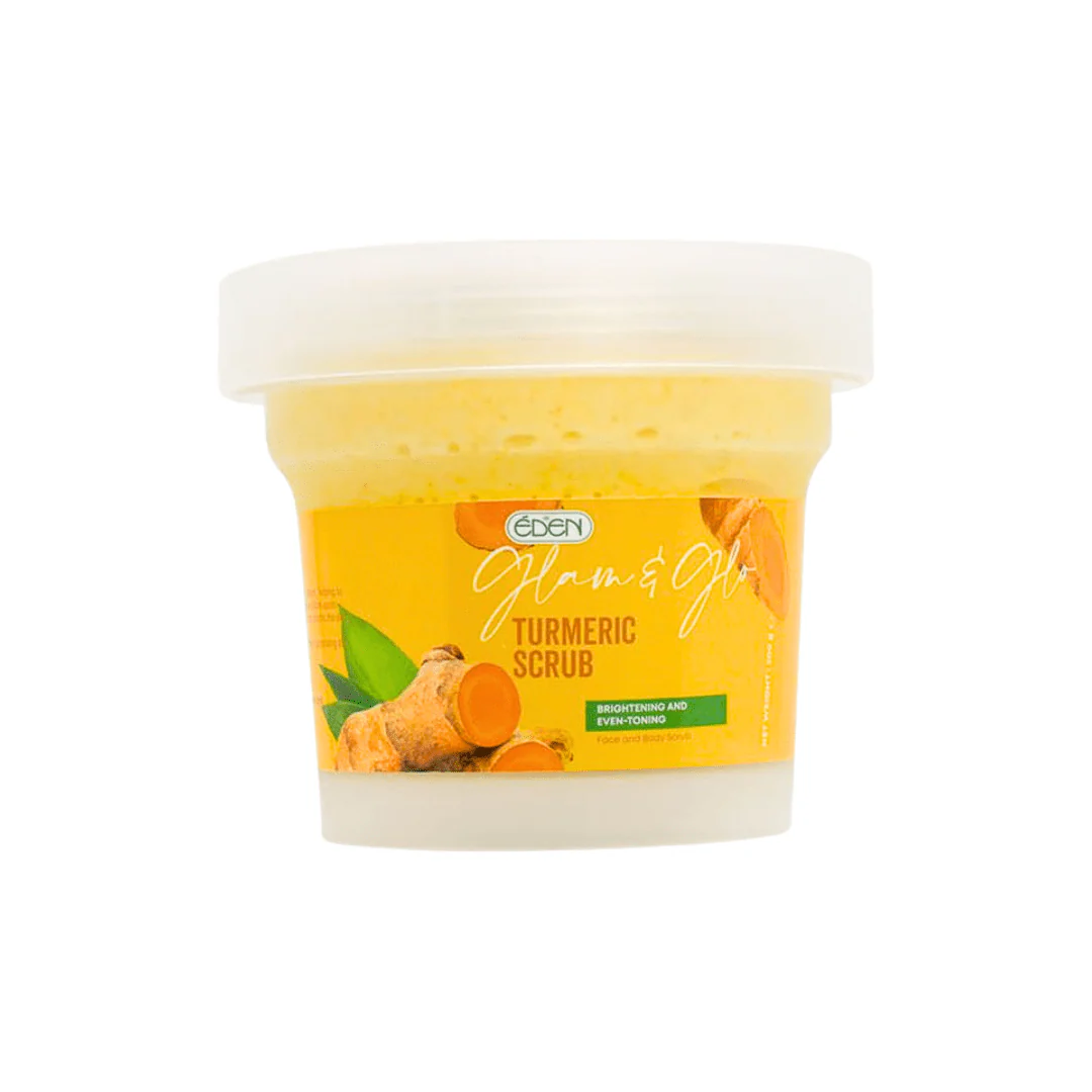 سكراب للجسم بالكركم ايدن - 200غرام | Eden glam & glow turmeric body scrub - Image 2