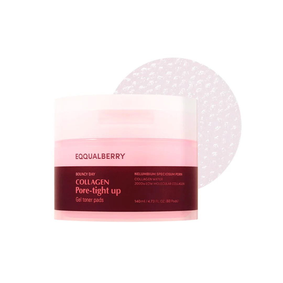 بادات تصغير المسام ايكول بيري - 140مل | EqqualBerry collagen pore tight up gel toner pads