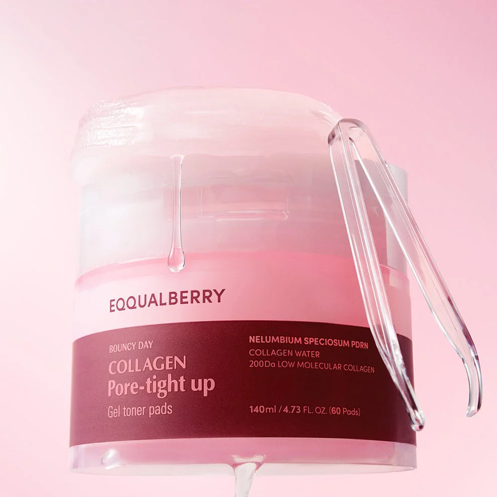بادات تصغير المسام ايكول بيري - 140مل | EqqualBerry collagen pore tight up gel toner pads - Image 2