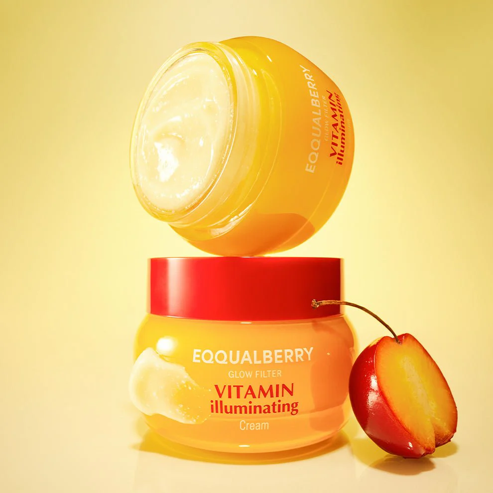 كريم فيتامين لتفتيح البشرة ايكول بيري - 50مل | EqqualBerry glow filter vitamin illuminating cream - Image 3