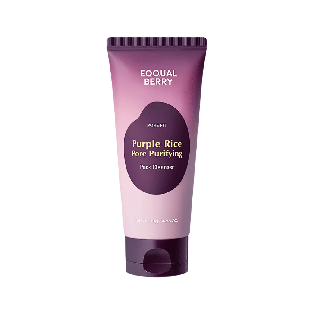 غسول و ماسك الارز البنفسجي ايكول بيري - 130غرام | EqqualBerry purple rice pore purifying pack cleanser - Image 2