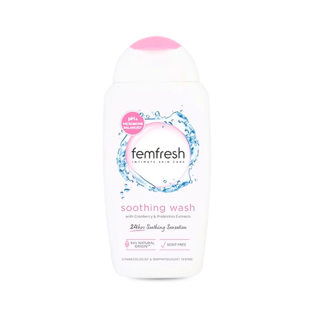 غسول مهدئ للمناطق الحساسة فيم فريش | Femfresh Soothing Wash With Cranberry & Probiotics extract