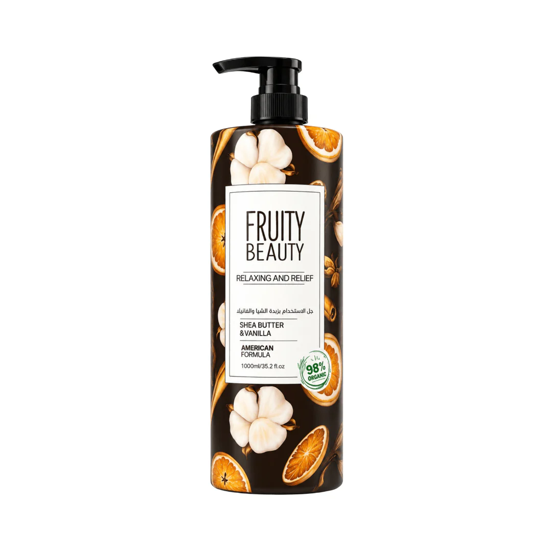 غسول جسم فروتي فانيلا - 1000مل | Fruity Beauty chia butter & vanilla shower gel
