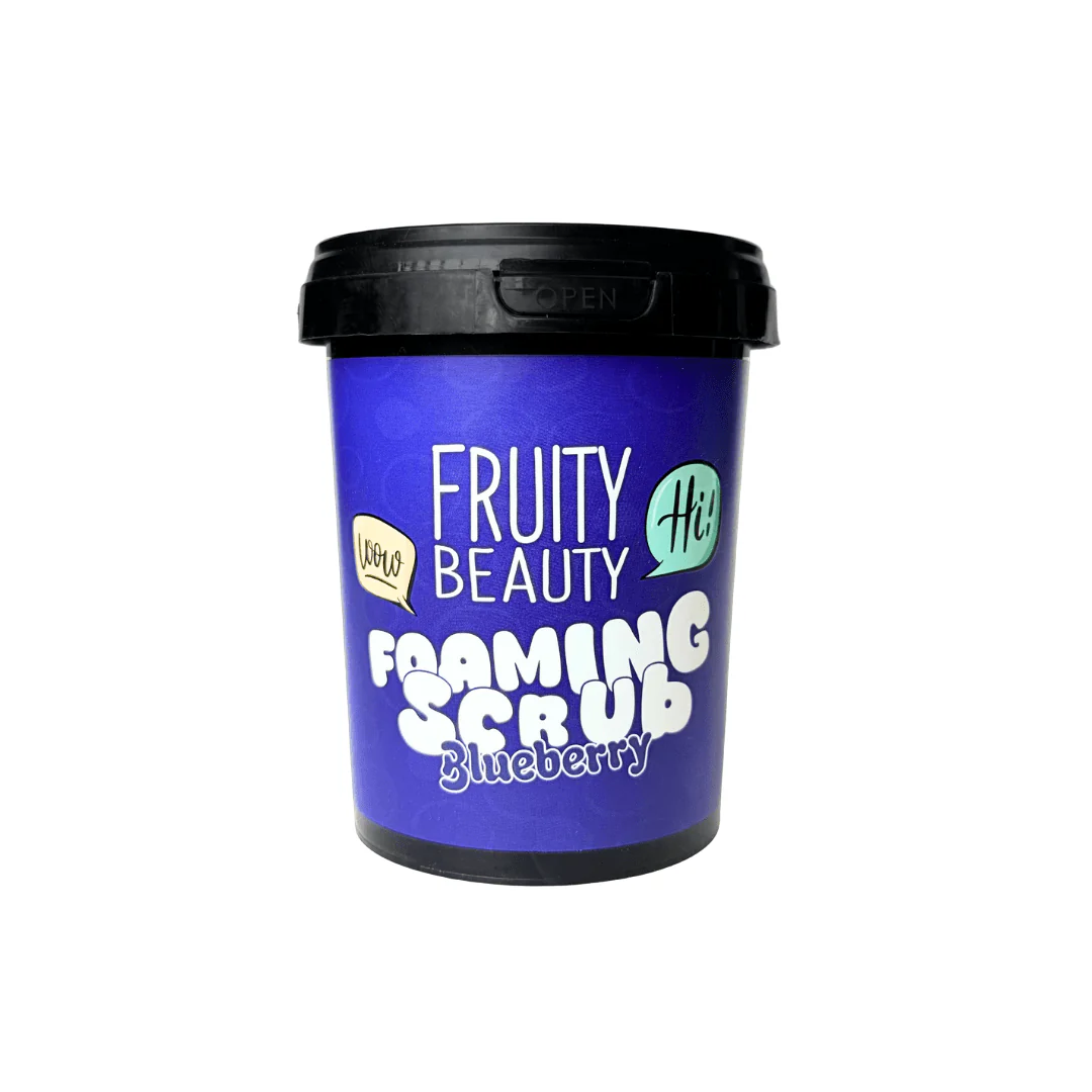 سكراب فروتي للجسم بالتوت 600مل | Fruity Beauty Foaming Scrub Blueberry