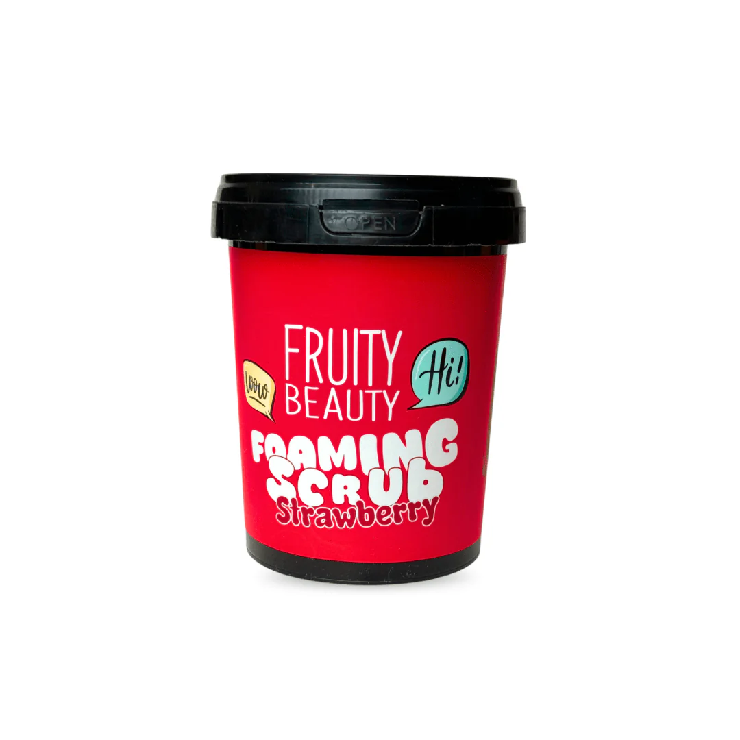 سكراب فروتي للجسم فراولة 600مل | Fruity Beauty Foaming Scrub Strawberry