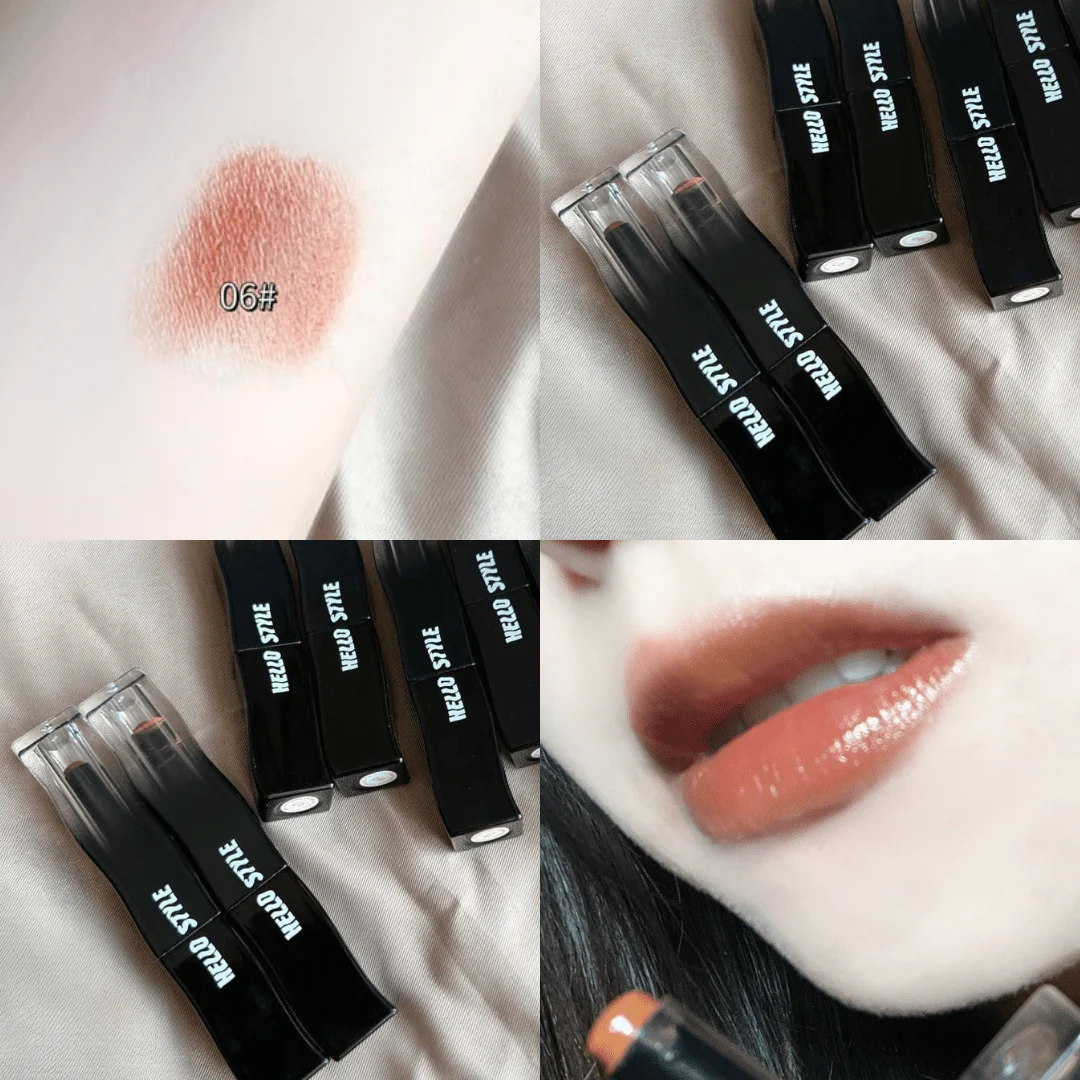 كلوس ستيك بلاك فيذر - هيلو ستايل | Hello Style Black Feather Glossy Lipstick - Image 7