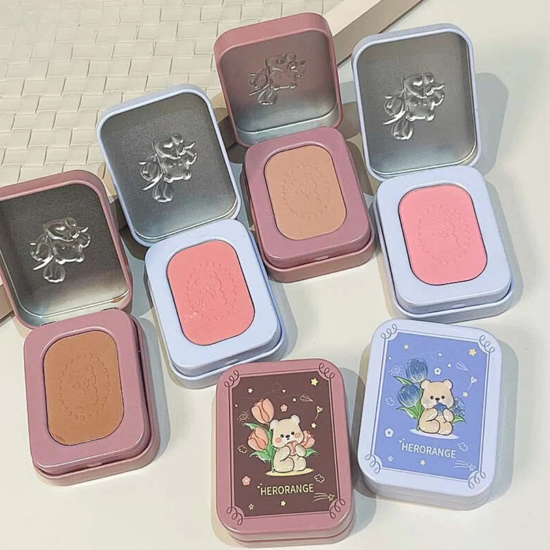 بلشر باودر هيرو رينج - 3غرام | HERORANGE Flower Star Bear Blush - Image 9