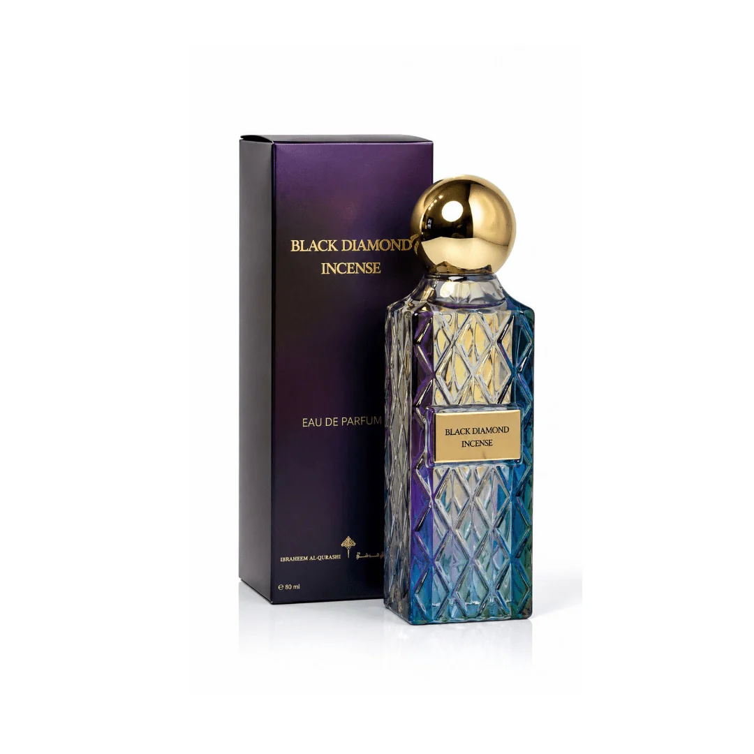 عطر بلاك دايموند انسنس صغير ابراهيم القرشي - 30مل | Ibrahim Al qurashi black diamond incense perfume - Image 2