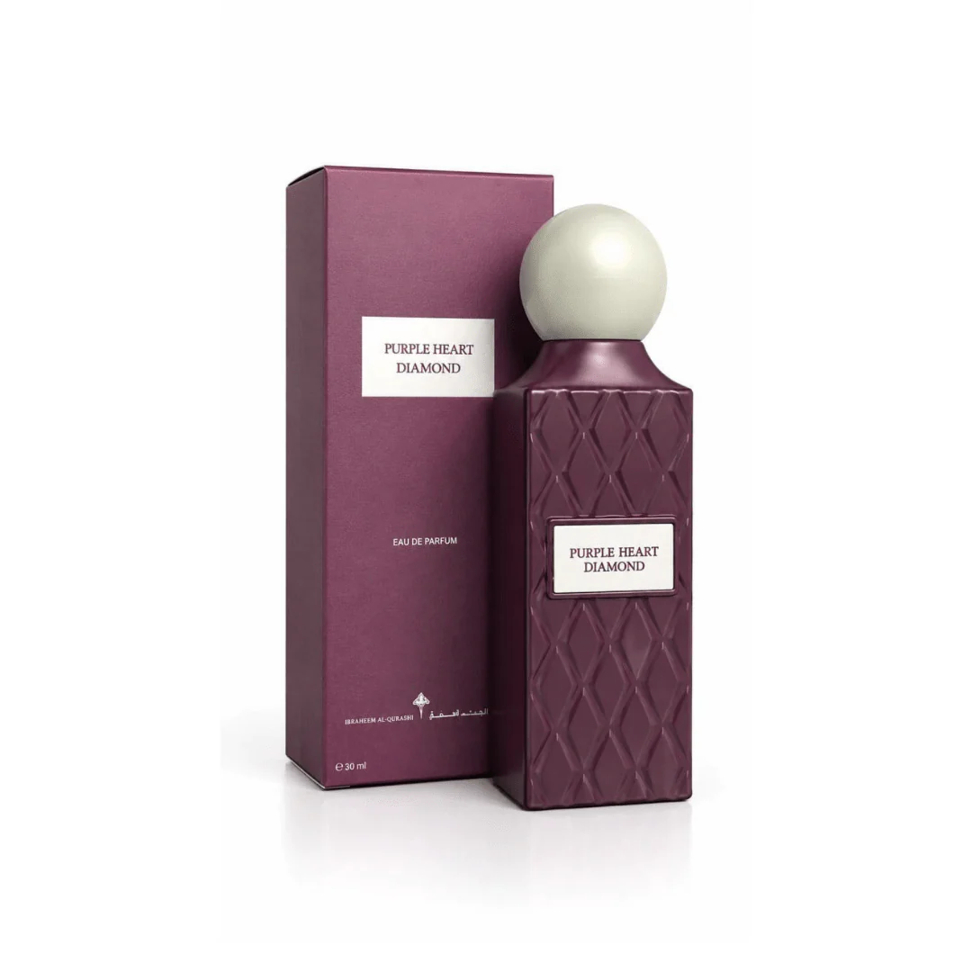 عطر بيربل هارت دايموند صغير ابراهيم القرشي - 30مل | Ibrahim Al Qurashi Purple Heart Diamond - Image 2