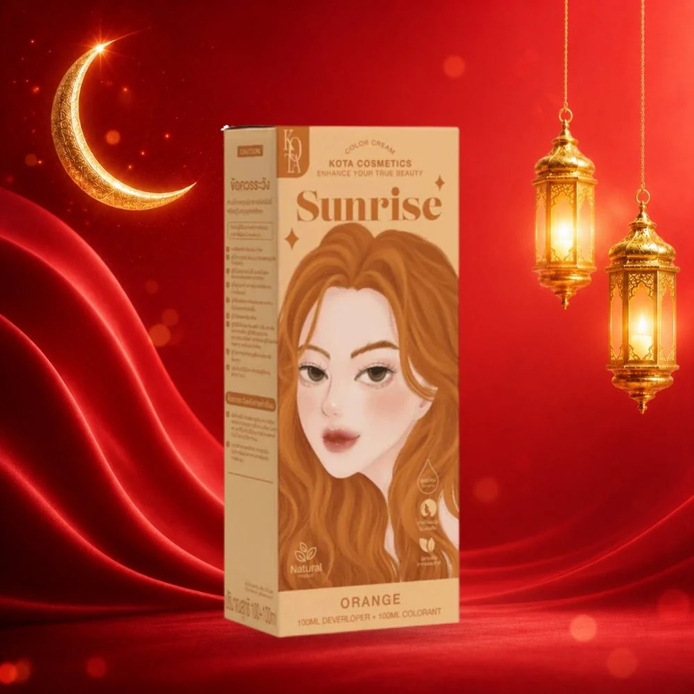 صبغة شعر لون نحاسي كوتا | Kota sunrise orange hair color