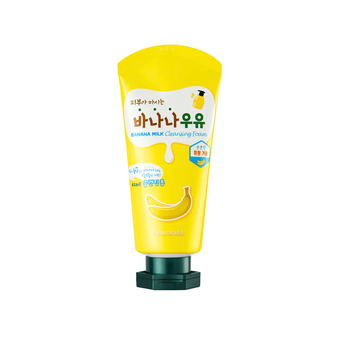 غسول رغوي بالموز للبشرة كويلنارا | kwailnara banana milk cleansing foam