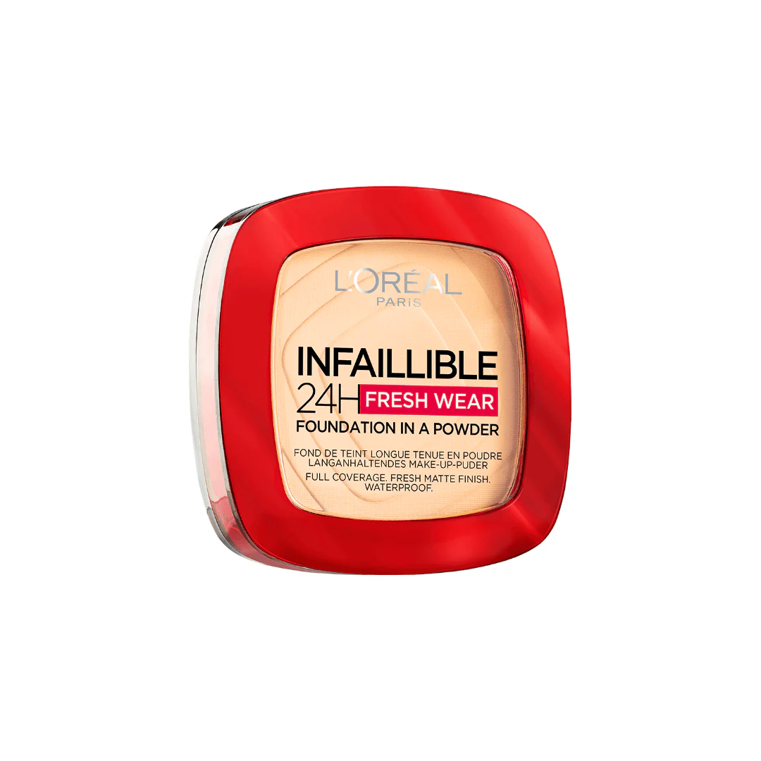 فاونديشن باودر لوريال درجة 120 | L'Oreal infallible 24h fresh wear foundation in a powder 120