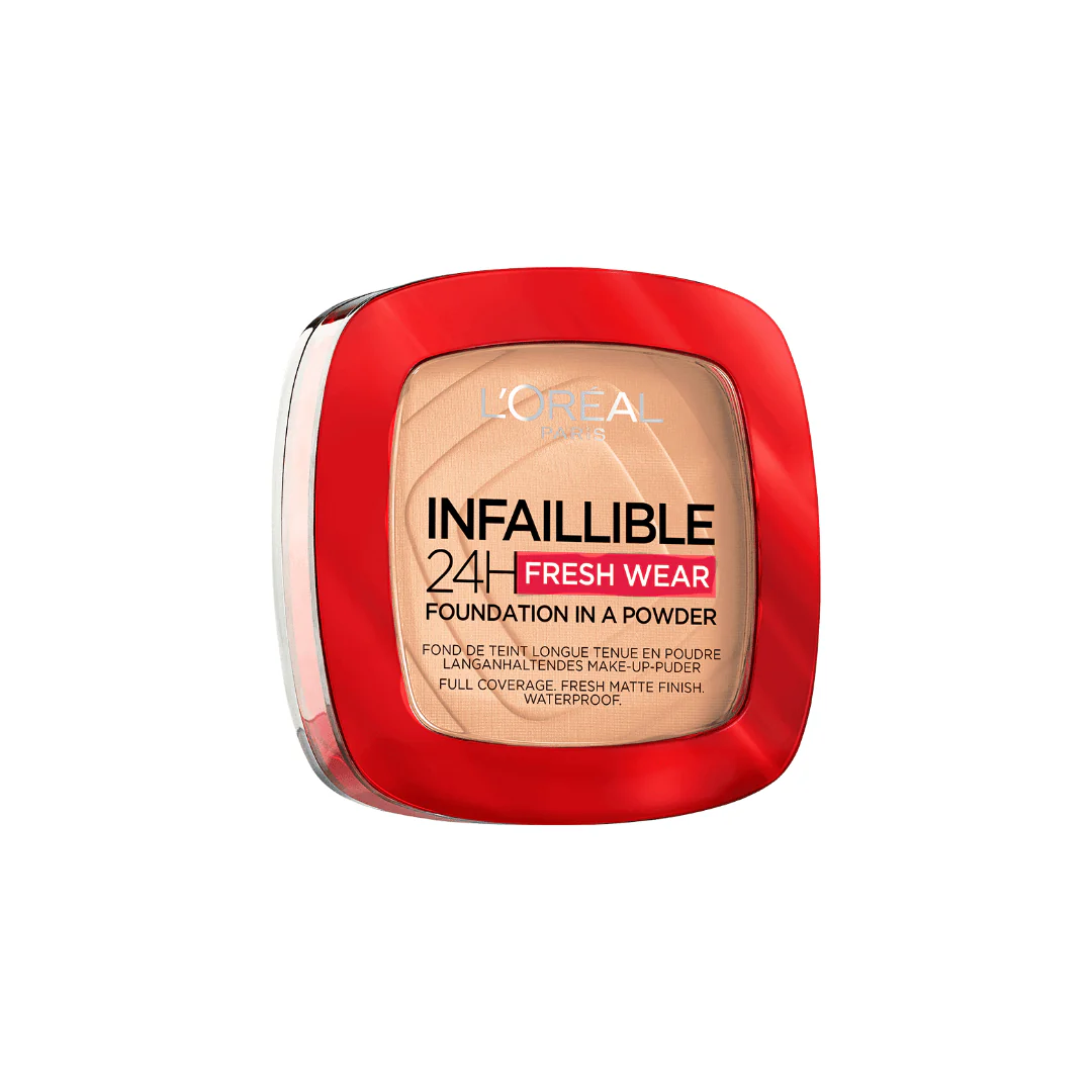 فاونديشن باودر لوريال درجة 130 | L'Oreal infallible 24h fresh wear foundation in a powder 130