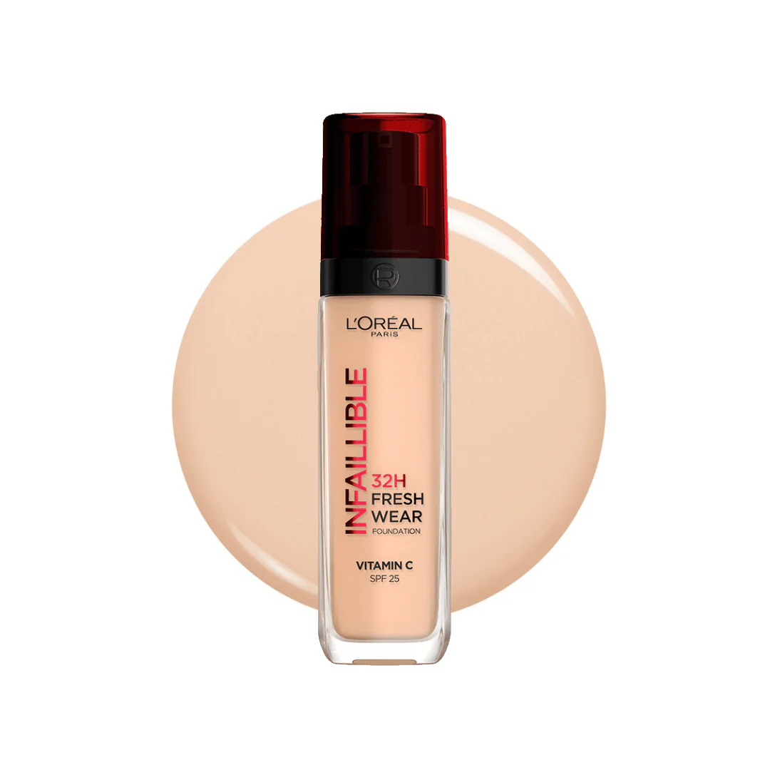 فاونديشن لوريال فريش درجة 110 | L'Oreal infallible 32h fresh wear foundation 110