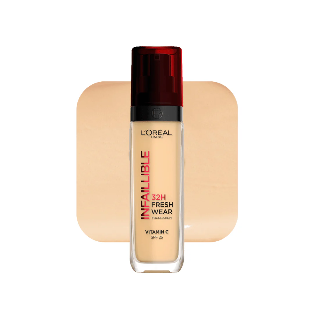 فاونديشن لوريال فريش درجة 120 | L'Oreal infallible 32h fresh wear foundation 120