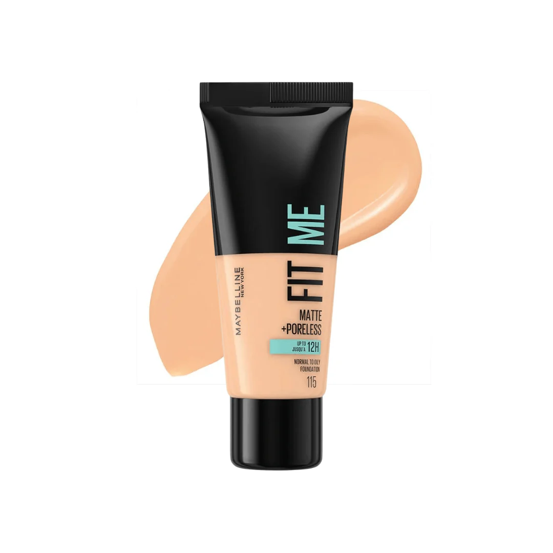 فاونديشن فت مي مايبلين درجة 115 | Maybelline fit me matte + poreless normal to oily foundation 115