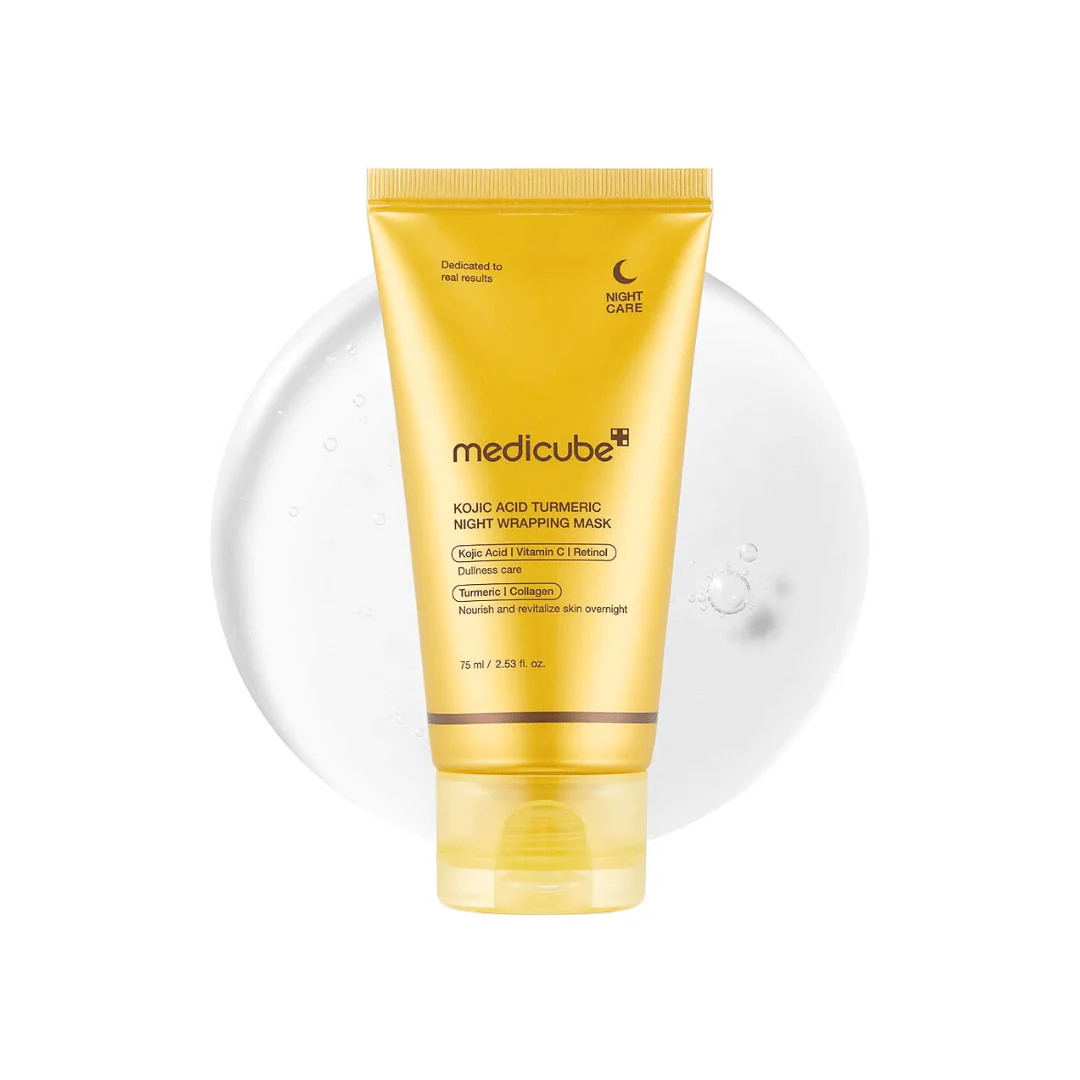 ماسك ليلي كوجيك اسيد ميدكيوب - 75مل | Medicube kojic acid turmeric night wrapping mask - Image 2