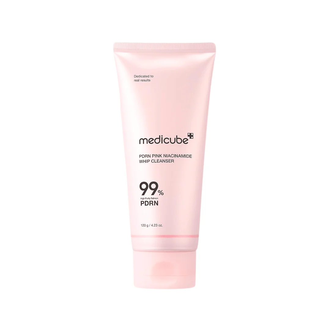 غسول نياسينمايد الوردي ميدكيوب - 120غرام | Medicube PDRN Pink Niacinamide Whip Cleanser - Image 2