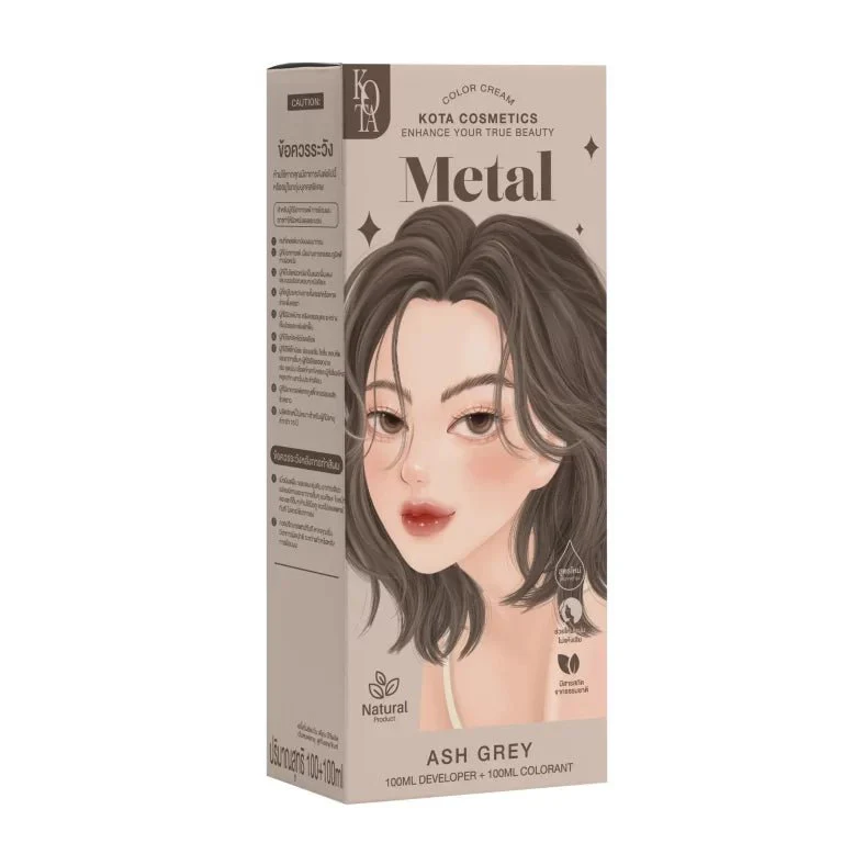 صبغة شعر لون معدني رمادي آش كوتا | Kota METAL – ASH GREY - Image 2