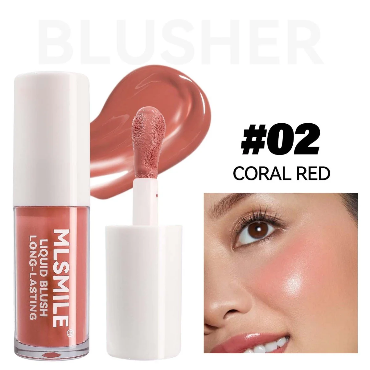 بلشر سائل سمايل | Mlsmile Liquid Blush Long-Lasting - Image 3