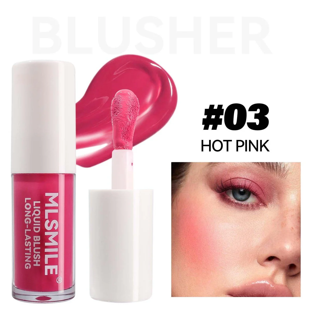 بلشر سائل سمايل | Mlsmile Liquid Blush Long-Lasting - Image 4