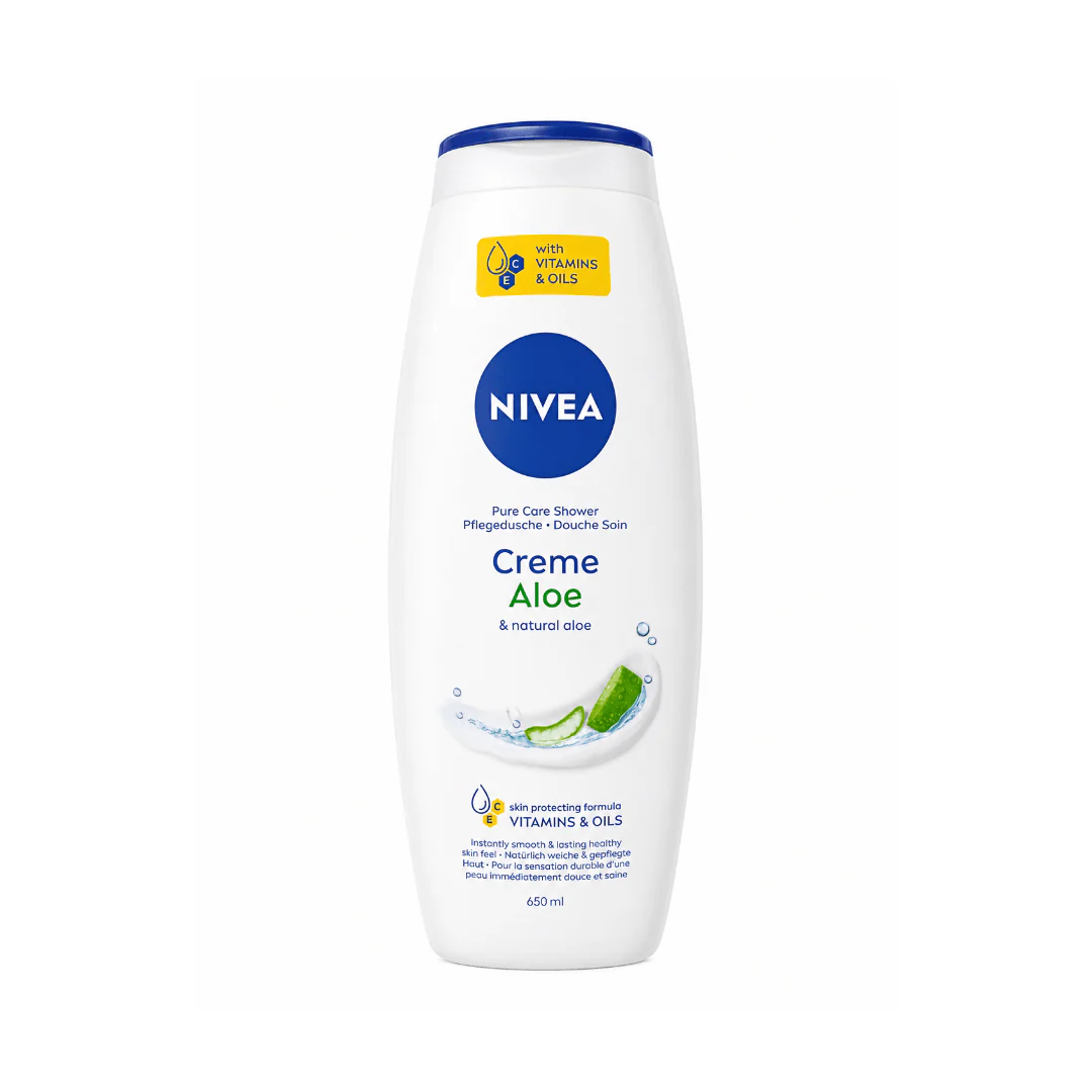 غسول جسم كريمي الوفيرا نيفيا - 650مل | Nivea pure care shower creme aloe
