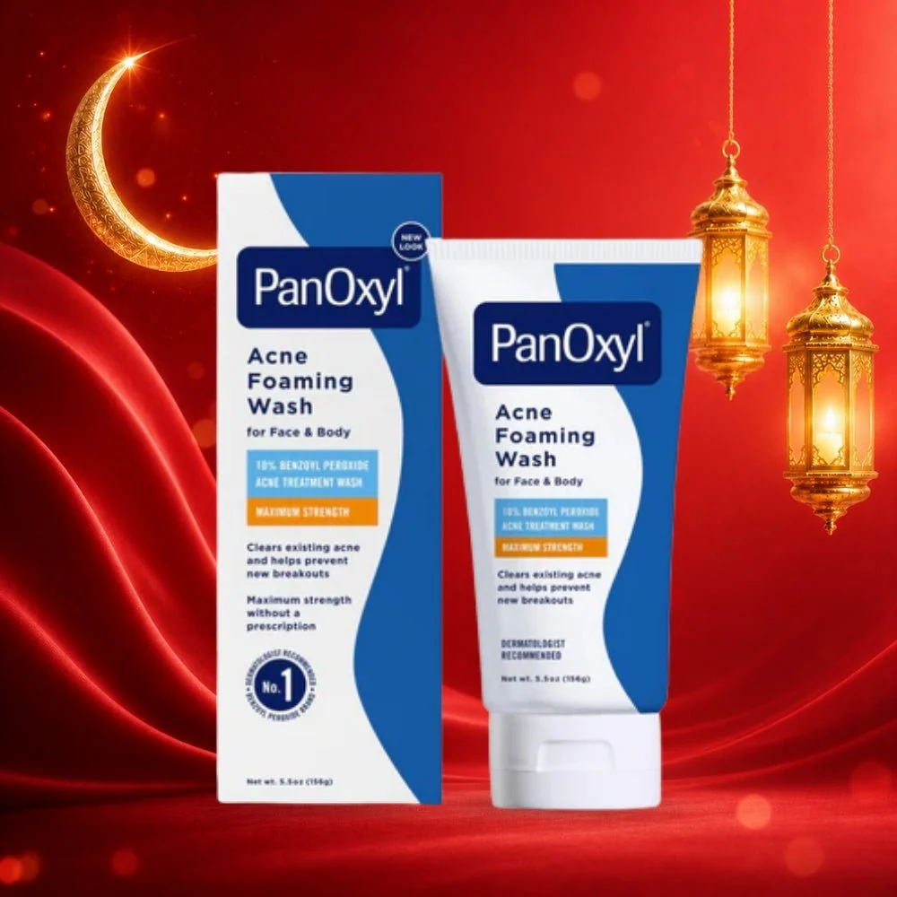 غسول بانوكسيل للوجه والجسم - 156غرام | panoxyl acne foaming 10% benzoyl peroxide