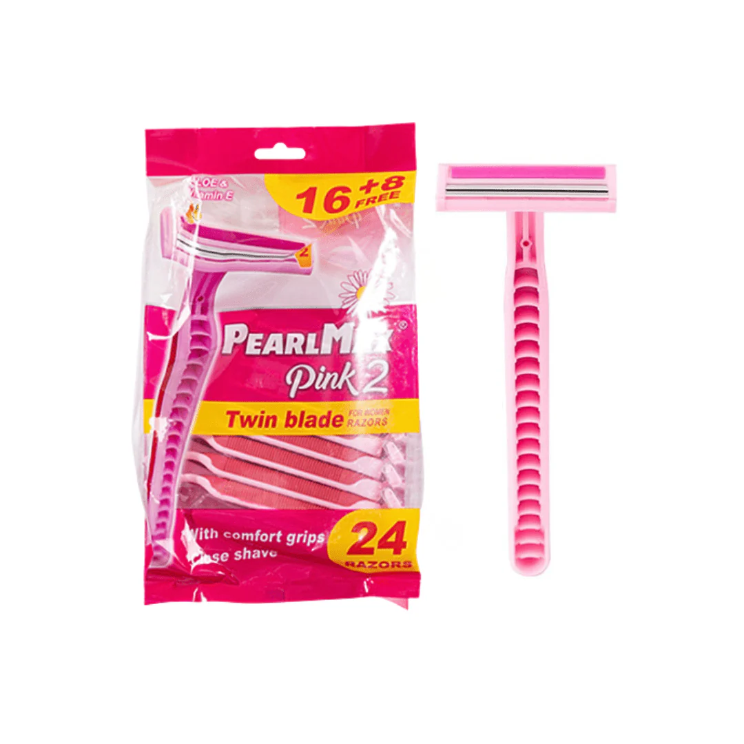شفرات حلاقة بنك 24 قطعة بيرل ماكس | Pearl max pink razor blades