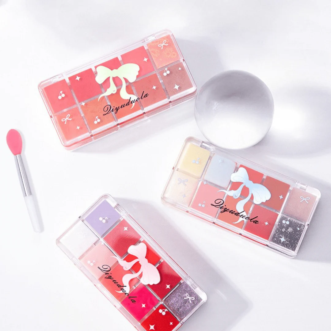 باليت ليب كلوس جيلي للشفاه كيودولا | Qiyuduola Lip Jelly Freedom Ten Color Palatte - Image 5