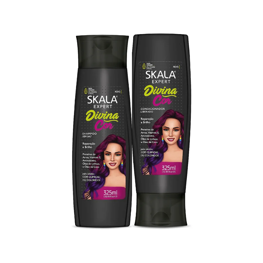شامبو + كوندشنر  للشعر المصبوغ سكالا - 325مل | Skala expert divina cor shampoo & Conditioner
