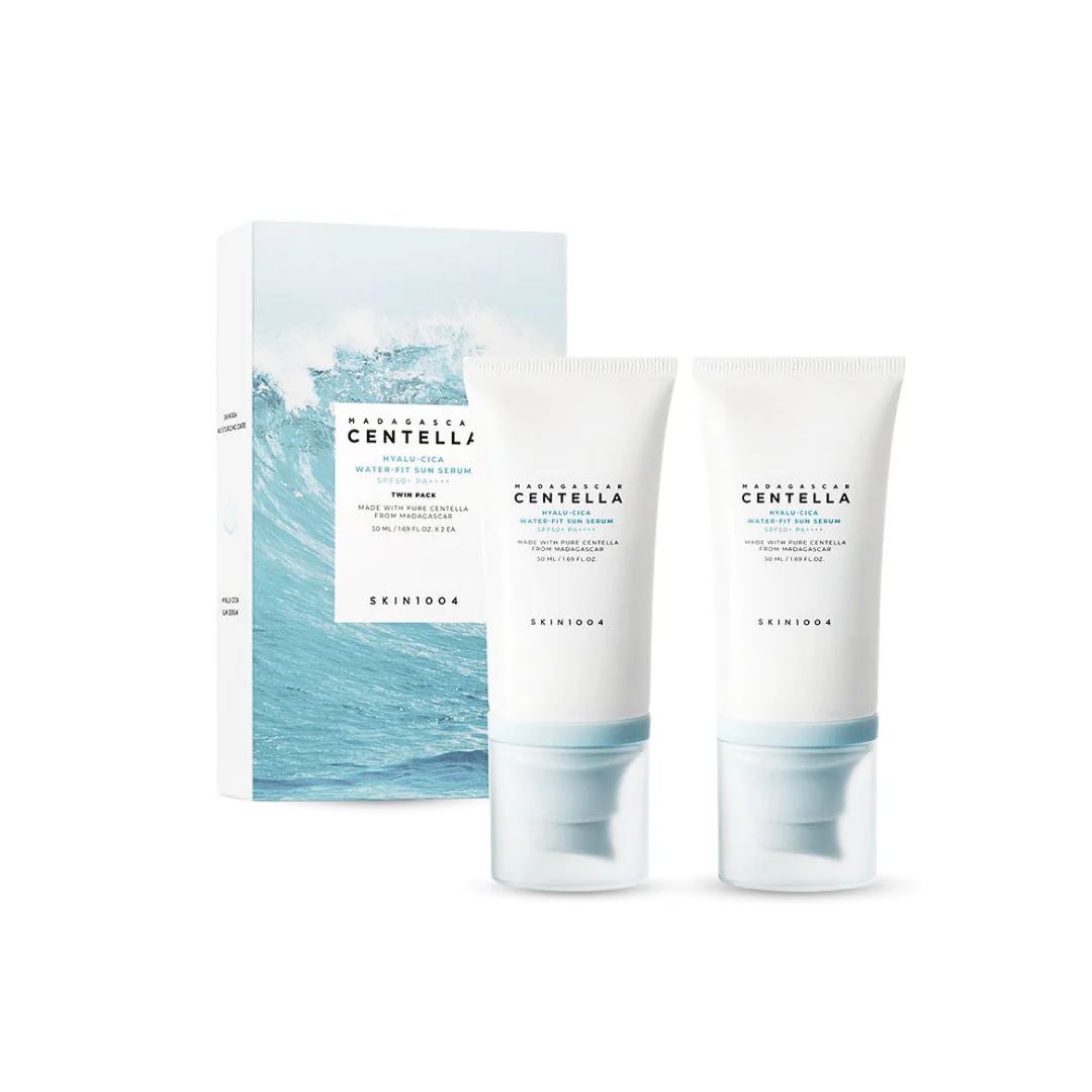 قطعتين واقي شمس سيروم مدغشقر | SKIN1004 Madagascar Centella Hyalu-Cica Water-Fit Sun Serum Twin Pack