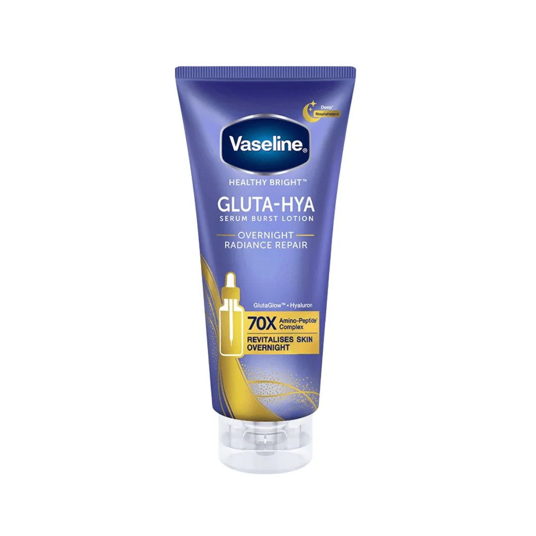 سيروم لوشن هيالرون ليلي للجسم فازلين - 200مل | Vaseline gluta hya serum burst lotion overnight radiance