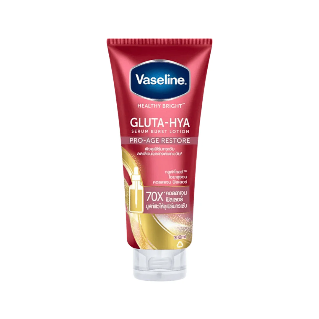 سيروم لوشن كولاجين للجسم فازلين - 300مل | Vaseline gluta hya serum burst lotion pro age restore