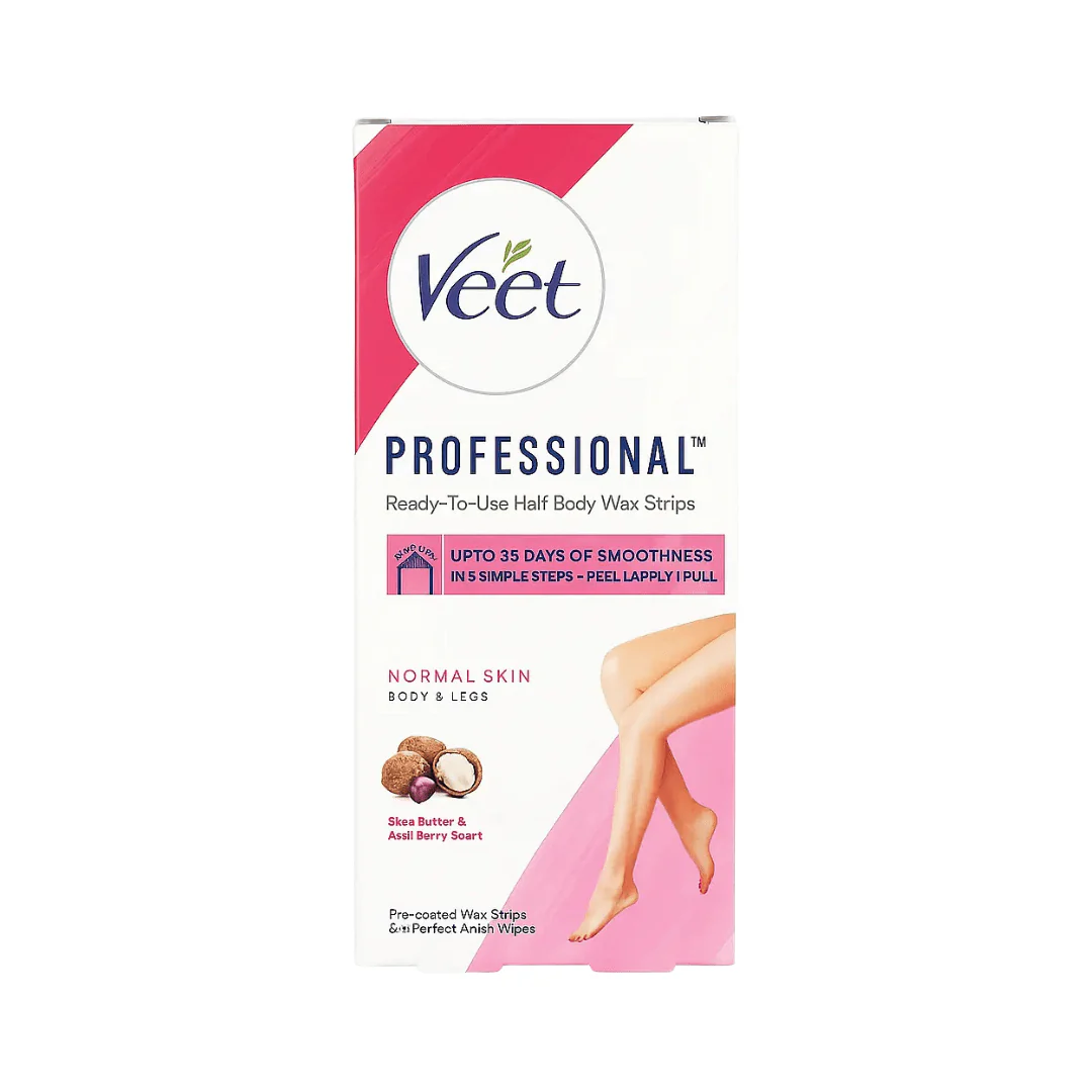 شرائط شمع ازالة الشعر بزبدة الشيا فيت | Veet ready to use full body wax strips normal skin